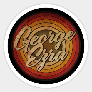 arjunthemaniac,circle retro faded George Ezra Sticker